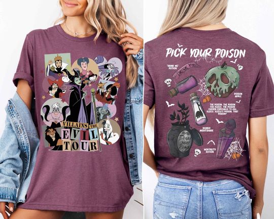 Disney Retro Witches Shirt, The Evil Queen Shirt,  Disney Girls Trip Shirt, Disney Witches Shirt, Disney Villains Shirt, Maleficent Shirt