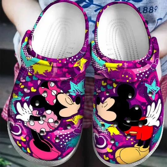Mickey Disney W Star Pattern Clogs