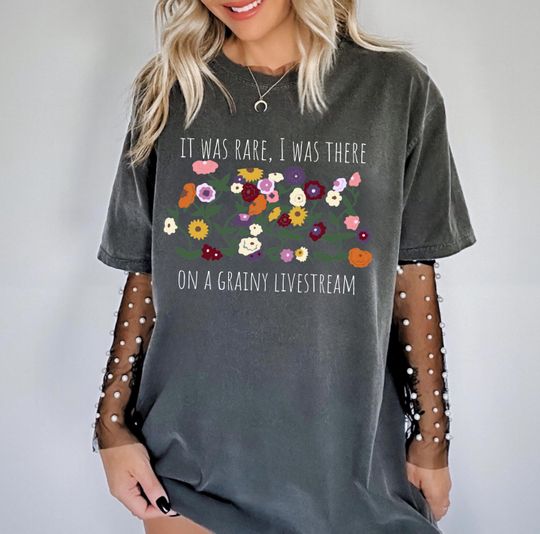 Discover Livestream Eras Shirt, It Was Rare I Was There, Comfort Colors, Funny Floral Piano Tee, Gift For Her