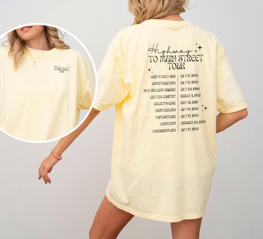 Discover Highway To Main Street Tour Comfort Colors Unisex Garment T-shirt