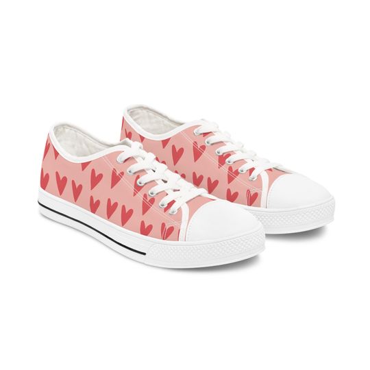 Discover LOVE pink HEART, trendy shoes Women's Low Top Sneakers, gift for, BoostedX clothing stores