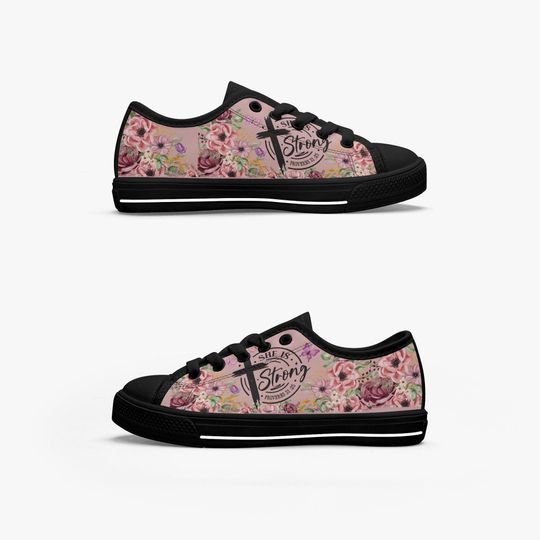 Girl's Low-Top Canvas Shoes-Black