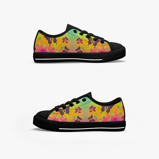 Girl's Low-Top Canvas Shoes-Black