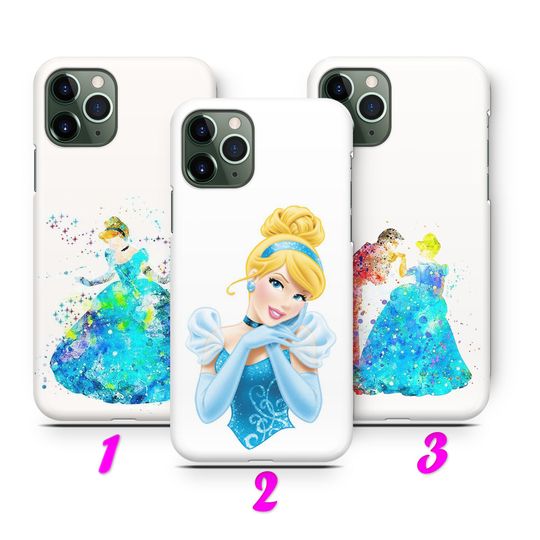 Cinde 2 iPhone 11 12 13 14 15 16 Pro / Max / Mini / Plus Case Cover inspired by Disney Princess Midnight Pumpkin Mice Beautiful Dress