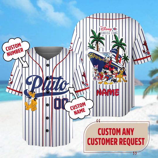 Discover Custom Disney Mickey Cruise Baseball Jersey, Cruise Wish Fantasy Shirt, Mickey And Friends Cruise Line Shirt, Cruising Party Family Trip Tee