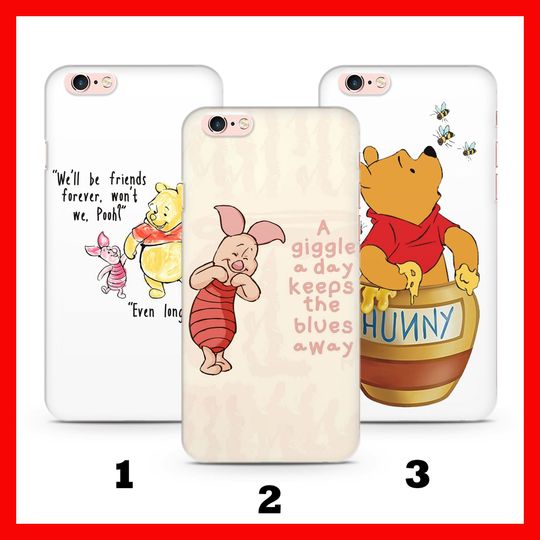 WiNNIE The POOH 1 Apple iPHONE 5 SE 2020 2022 6 7 8 Xs XR MaX PLuS Phone Case Cover inspired by Disney Cartoon Tigger Piglet Rabbit Eeyore