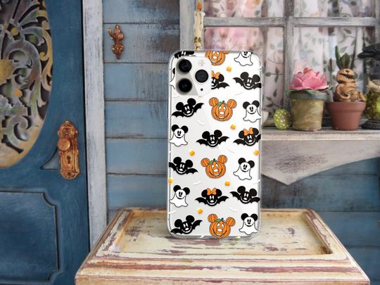 Discover Retro Halloween iPhone 16 Pro Max Clear Case, Mouse Theme Park iPhone 15 Pro, iPhone 14 Pro, Fall iPhone 13 Pro iPhone 12 11 Vintage