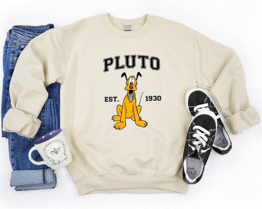 Disney Pluto Sweatshirt,Dog Lovers Sweatshirt,Disneyland Pluto Hoodie,Disney World Shirt,Cute Disney Sweater,Mickey And Friends Sweatshirt