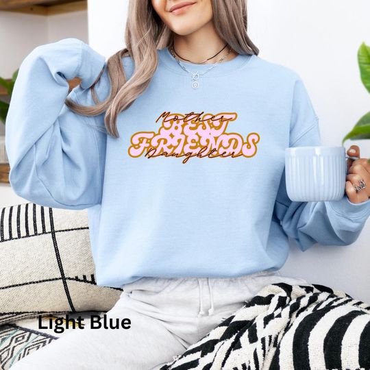 Mother Daughter Best Friends Sweatshirt - Matching Family Pullover Jumper, Mom and Me Sweatshirt, Gift for-Her, Family Outfit, Crew Neck