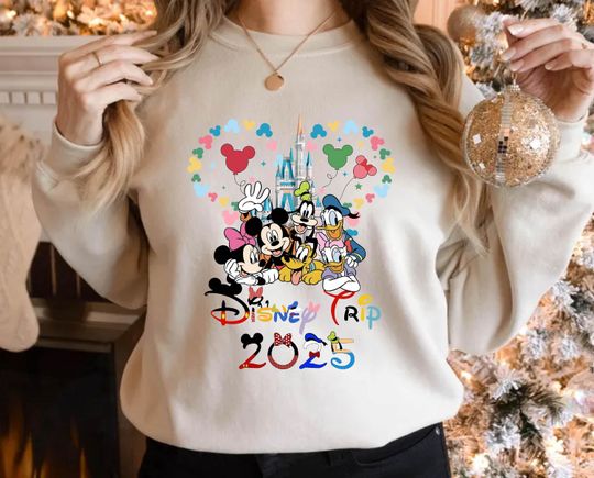 Discover Disney Trip 2025 Mickey Friends Sweatshirt, Disneyland Magical Kingdom, Disney Group Sweater, Disney Family Vacation, Mickey Friends Hoodie