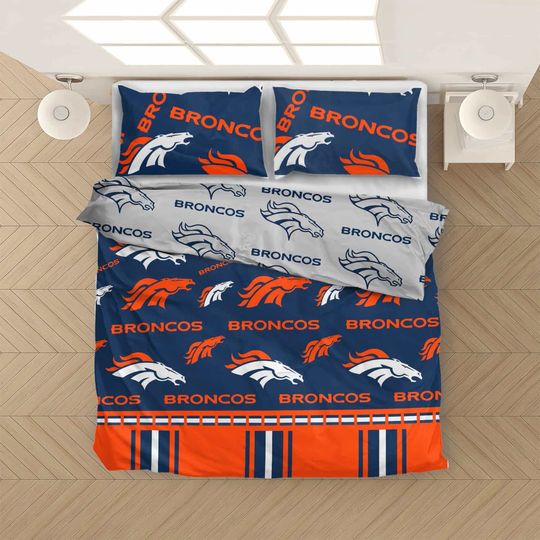 Denver Broncos football Rotary Full Bed in a Bag Set-AB07KLJK3T89