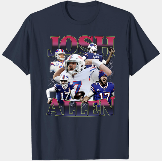 Josh Allen Football Shirt, Football Shirt Christmas Gift Unisex, Football 90s Vintage Fan Gift