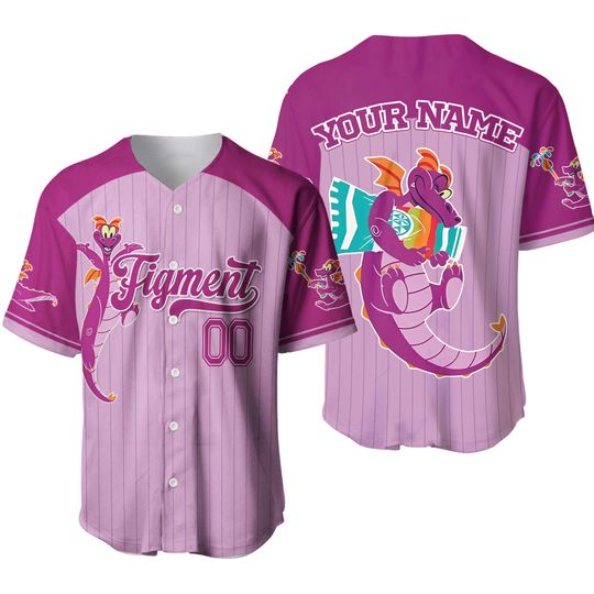 Personalized Figment Disney Baseball Jersey, Disney Jersey