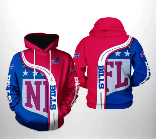 Discover Buffas Team Bills 3D Pull Over Hoodie, Men and Women Hoodie