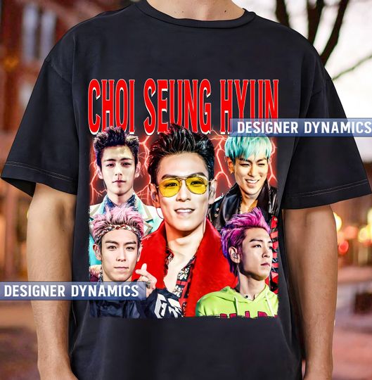 Discover Choi Seung Hyun Vintage Graphic T-Shirt  Bigbang Inspired K-Pop Tee | Exclusive Fan Merchandise | Soft Cotton | Retro Korean Music Fashion