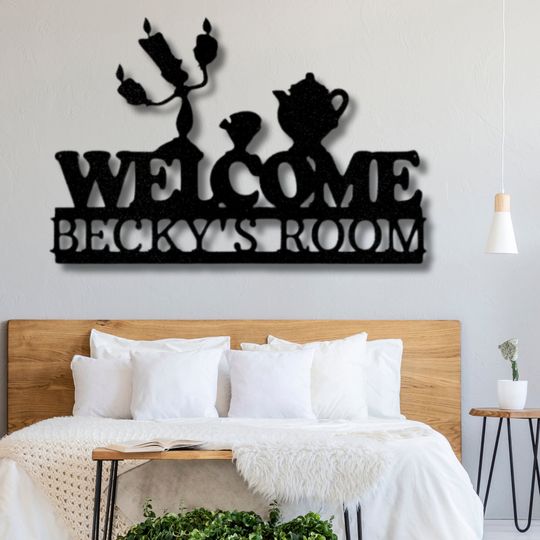 Welcome Metal Sign, House Warming Decor, Bedroom Door Sign, Kids Room Decor, Gift For Kids, Birthday or Christmas Gift for Grandkids