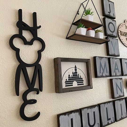 Mickey Mouse Home Wall  Decor, Wood Home Sign, Disney themed Home Sign, Entry Way Dcor, Realtor Gift, Housewarming Gift