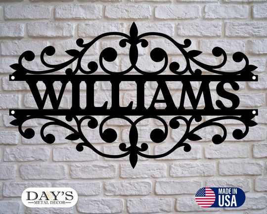 Custom Name Metal Signs - Metal Wall Art - Last Name Sign - Family Name Sign - Personalized Wedding Gift - Custom Metal Art - Outdoor Sign