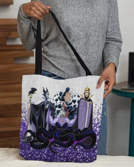 Discover Disney Villains Tote Bag, Disney Evil Handbag, Disney Villains Lovers Gift