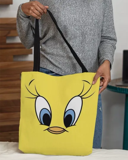 Tweety Bird Tote Bag, Funny Tweety Bird Handbag, Looney Tunes Lovers Gift Bag