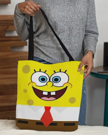 SpongeBob SquarePants Tote Bag, SpongeBob SquarePants Lovers Handbag Gift