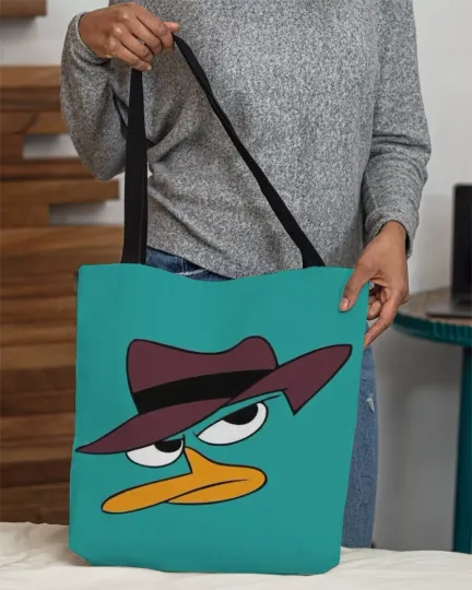 Perry the Platypus Tote Bag, Phineas and Ferb Handbag Lovers Gift