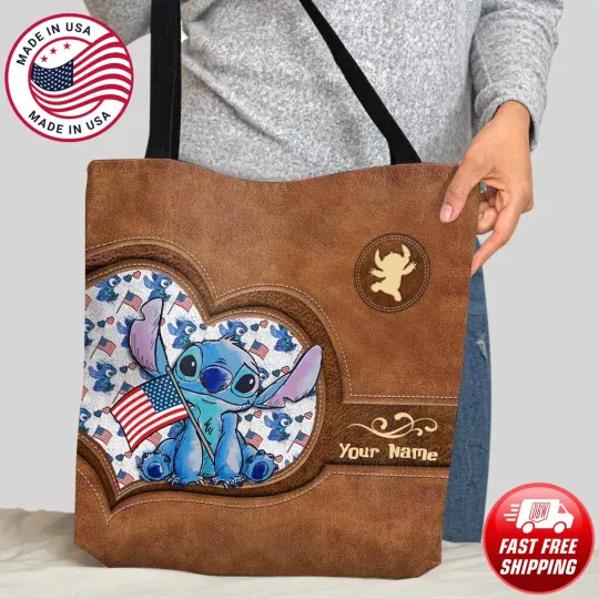 Discover Personalized Stitch Tote Bag, Stitch Ohana Handbag, Stitch Lovers Gift Bag