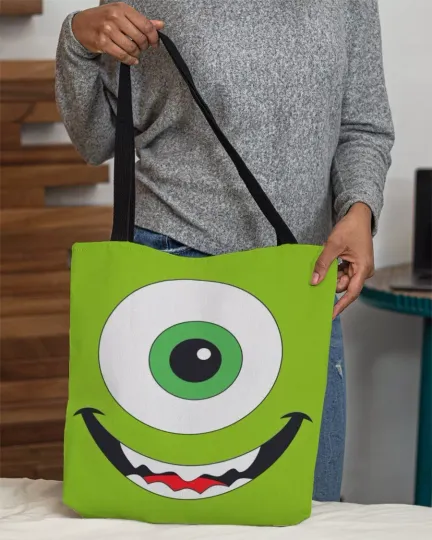 Mike Wazowski Tote Bag, Mike Wazowski Monster University Handbag Lovers Gift