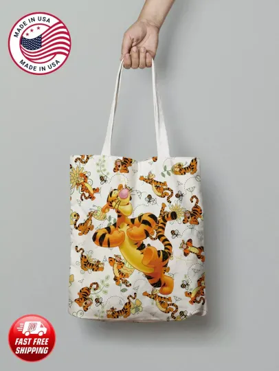 Tigger Tote Bag, Funny Tigger Handbag, Disney Tigger Lovers Gift Bag