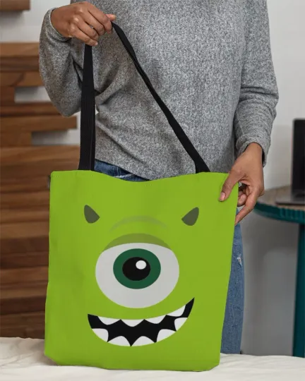 Mike Wazowski Tote Bag, Mike Wazowski Monster University Handbag Lovers Gift