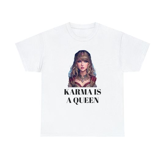Discover Taylor Karma is a Queen T-shirt, Taylor T-Shirt, Eras Tour, Midnights, Karma is my boyfriend, Karma is a cat