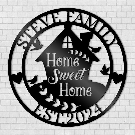 Personalized Disney Home Sweet Home Metal Sign, Family Est Welcome Sign, Disney Castle Wall Art, Magical Wall Decor, New Home Disney Gift