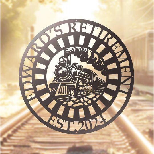 Discover Personalized Train Metal Signs, Loco Pilot Retirement Present, Railroad Sign, Man Cave Dcor, Train Driver Gift, Engine Train Sign Door