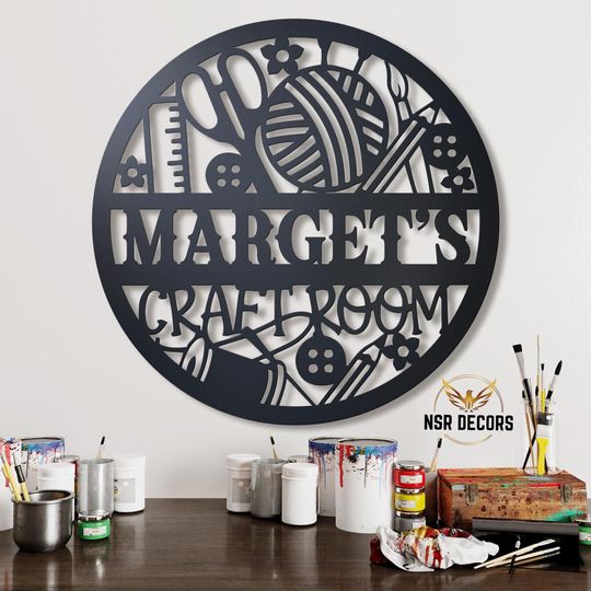 Customized Craft Room Sign-Rustic Home Craft Room Welcome Wall Art-Sewing Craft Room Home Signs-Quilting Room Dcor-Grandma Birthday Gifts