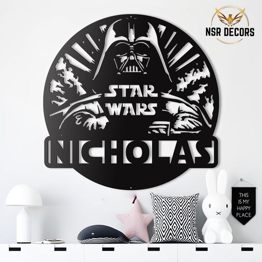 Custom Darth Vader Metal Sign, Inspired Star Wars Hanging, Disney Home Dcor, Novelty Gift, Funny Metal Art, The Dark Side Sign, Door Hanger