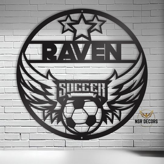 Personalized Soccer Ball Name Sign, Soccer Name Sign, Sports Name Sign, Gift For Soccer Football Players, Sports Wall Art, Football Decors