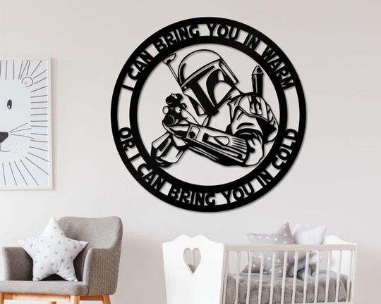 Custom Mandalorian Disney Metal Sign - Disney Personalized Quote Home Dcor - Family Name Metal Dcor -  Star Wars Inspired Decoration Gifts
