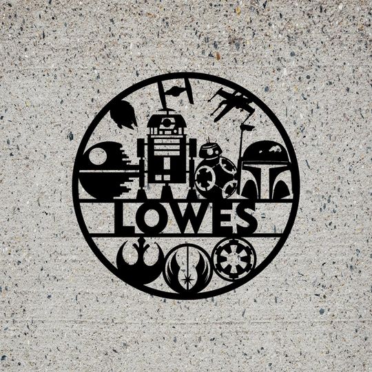 Custom Star Wars Family Metal Sign, Personalized Star Wars Family Name Metal Sign, Wall Decor, Star Wars Sign, Star Wars Inspired Room Decor