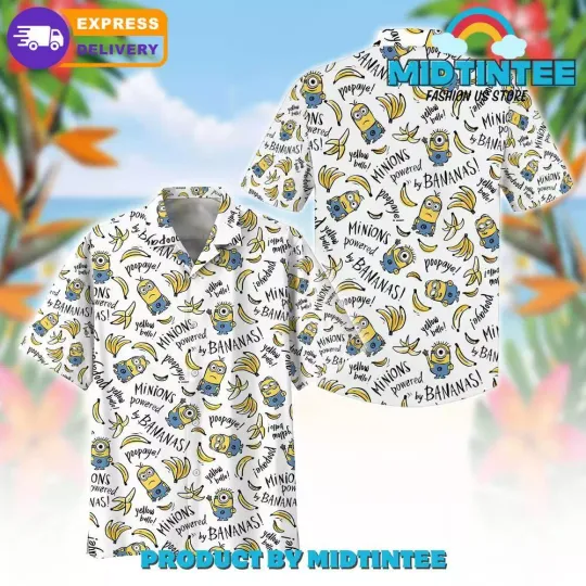 Discover Minions Powered By Bananas Hawaiian Shirt