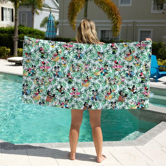 Discover Disney Beach Towel, Mickey and Friends Summer Towel, Mickey Beach Towel, Disney Summer Towel, Disney Bath Towels, Disneyland Trip 2025 Towel