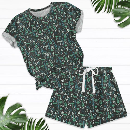 Dnd Pajamas Set, Dungeons And Dragons Tshirt And Short, Family Matching Shirt, Gaming Shirt, Pajamas For Party, Gift For Friends