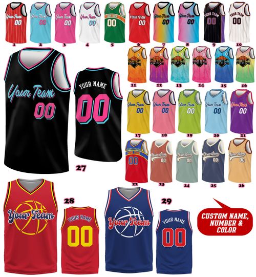 Custom Basketball Jersey Team Name & Number, Basketball Jersey Team, Game Day Outfit, Basketball Jersey for Basketball Fan Lovers Players