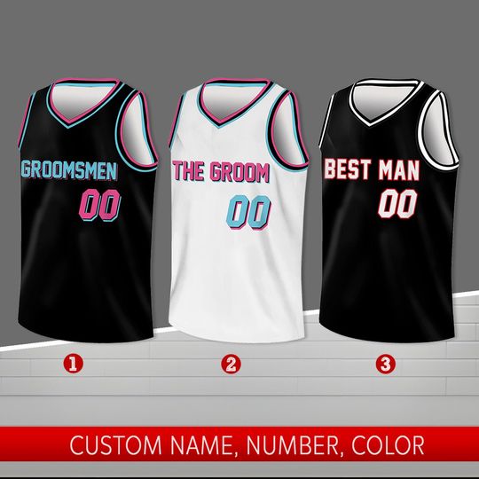 Discover Custom Groom & Groomsmen Basketball Jersey, Personalized Best Man Jersey, Basketball Jersey For Engagement Wedding Bachelor Party Jersey