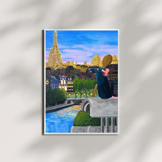 Ratatouille Disney Wall Art |  Printable Wall Art | Canvas Painting | Hand Painted | Original Artist