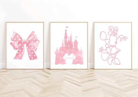 Minnie  Art , Minnie  Wall Art, Minnie  Posters, Nursery Wall Art, Mickey Wall Art, Minnie Pictures