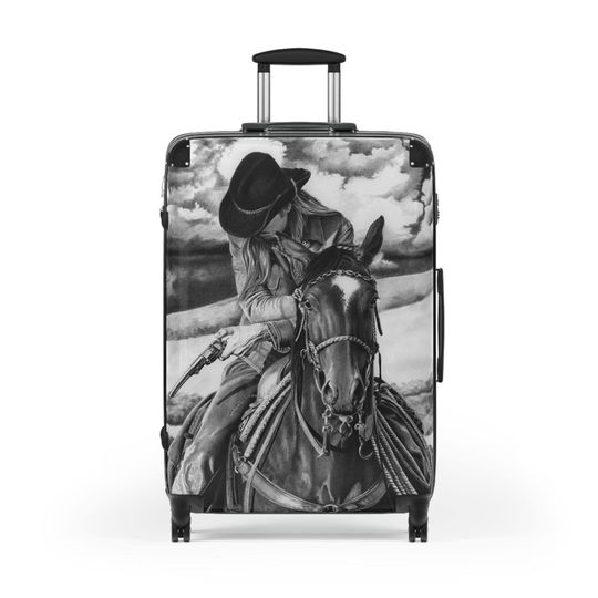 Discover Western Cowboy Suitcase Unique Ranch Luggage Horse Lovers Western Decor Accessories