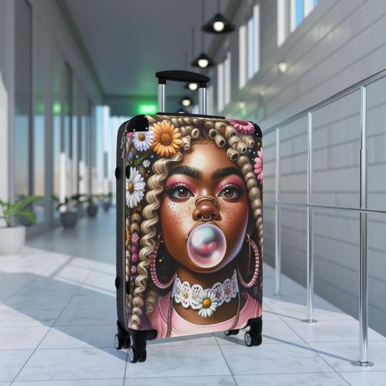 Discover Suitcase, Travel Girls Design, Holiday Luggage Protection, Reusable & Washable, Dust Resistant, Anti-Scratch, Easy Installation