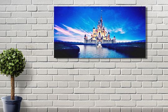 Discover Disney Home Decor, Disney Wall Art Canvas, Disneyland Canvas, Disney Wall Art Canvas, Cinde Wall Art, Girls Wall Art Cinde Castle