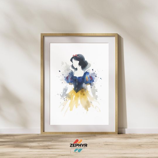 Discover Snow White Watercolor Nursery Wall Art, Snow White Watercolor Poster, Nursery Child Kids Decor, Snow White Watercolor Print, Princess Poster