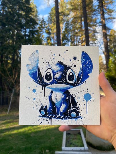Disney Stitch  Wall , Disney Art, Kid Decor, Kid Art, Kid Gift, Disney Gift, Graffiti Art, 3D Printed, Disney